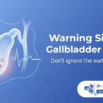 Warning signs of gallbladder stones showing right upper abdominal pain location