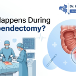 Step by step laparoscopic appendectomy procedure illustration