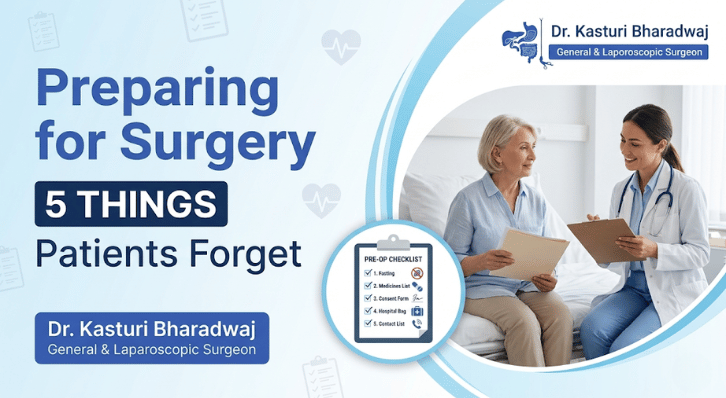 Surgery preparation checklist showing important things patients forget