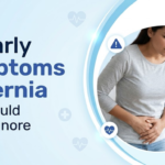 Early symptoms of hernia showing abdominal and groin swelling