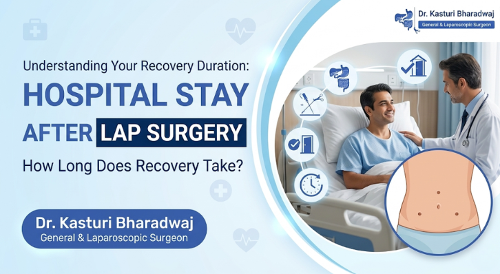 Patient recovery after laparoscopic surgery in hospital room