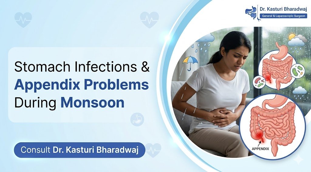 Stomach infections and appendix problems during monsoon causing abdominal pain