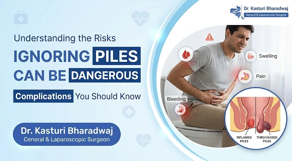 Ignoring piles can be dangerous and may lead to complications such as bleeding, prolapse, and painful hemorrhoids requiring medical evaluation in Bhubaneswar.