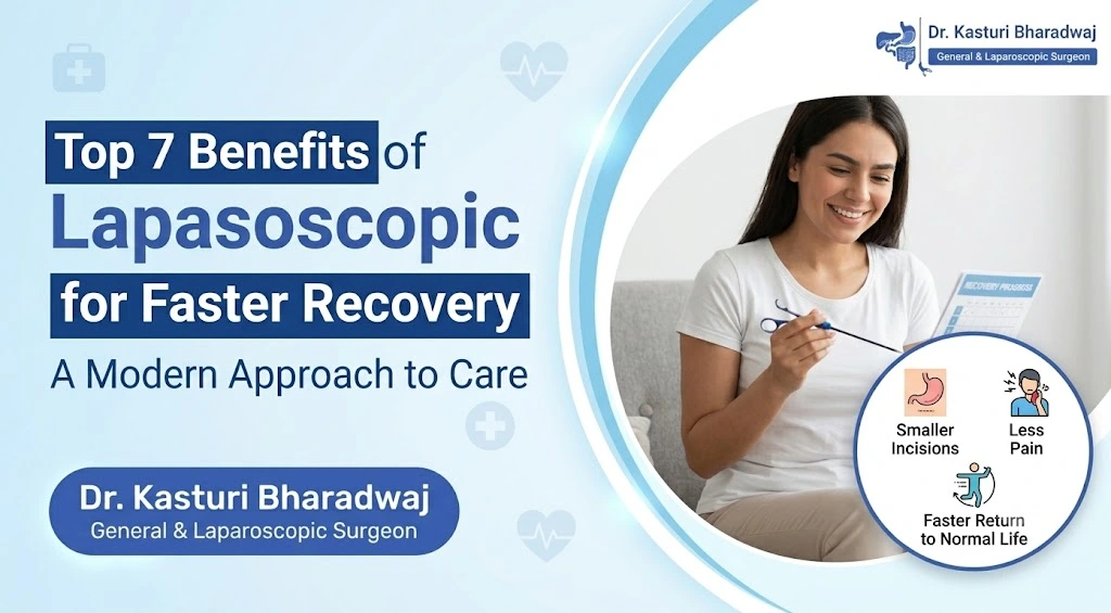 Benefits of laparoscopic surgery including faster recovery smaller scars and less pain