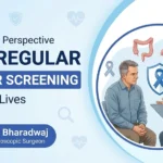 General surgeon discussing regular cancer screening and early cancer detection with an adult patient in Bhubaneswar